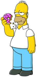 Homer Simpson Eating a Donut