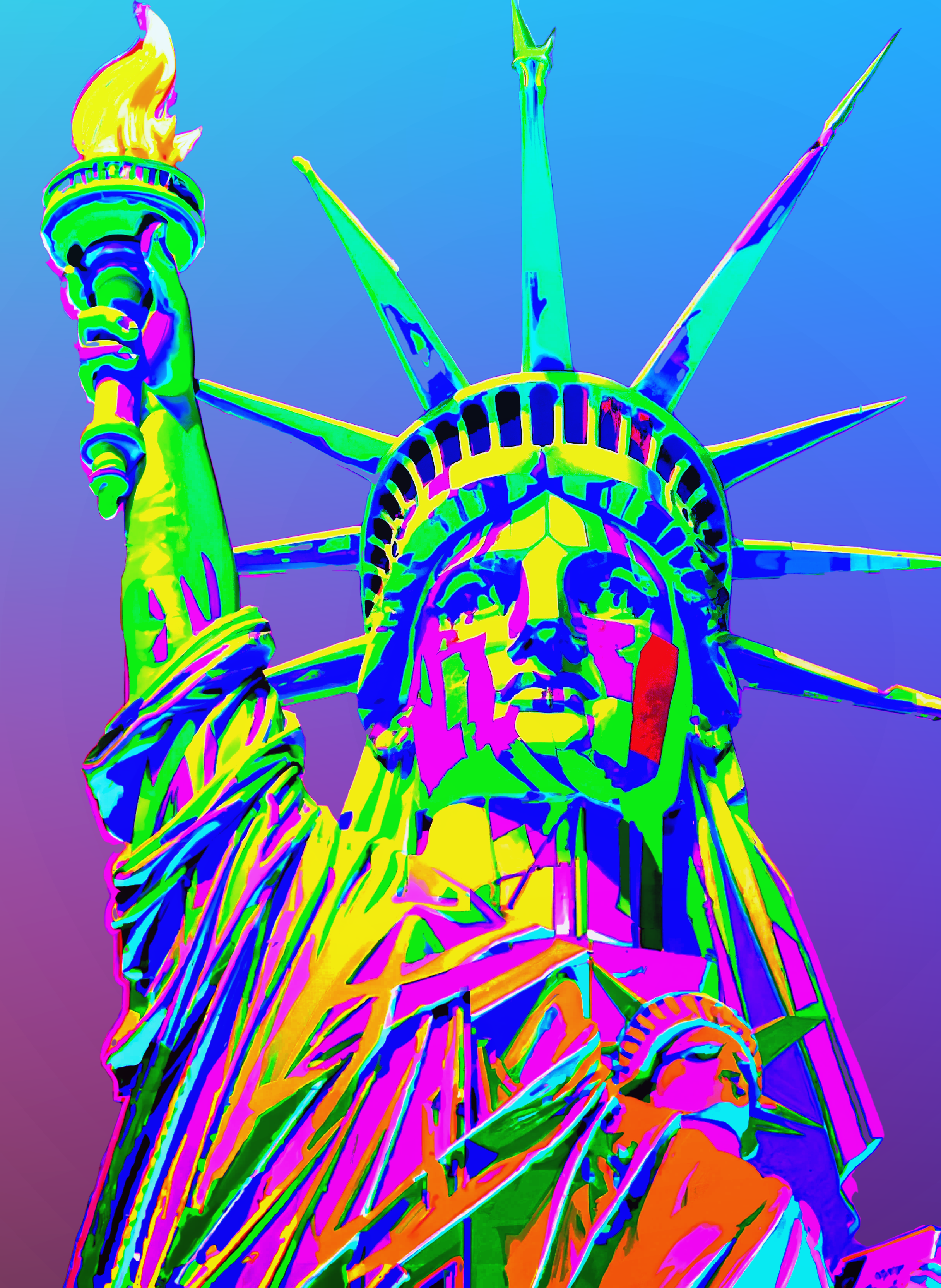 Statue of Liberty for Mr. Rios digital art by Tamassia Martins