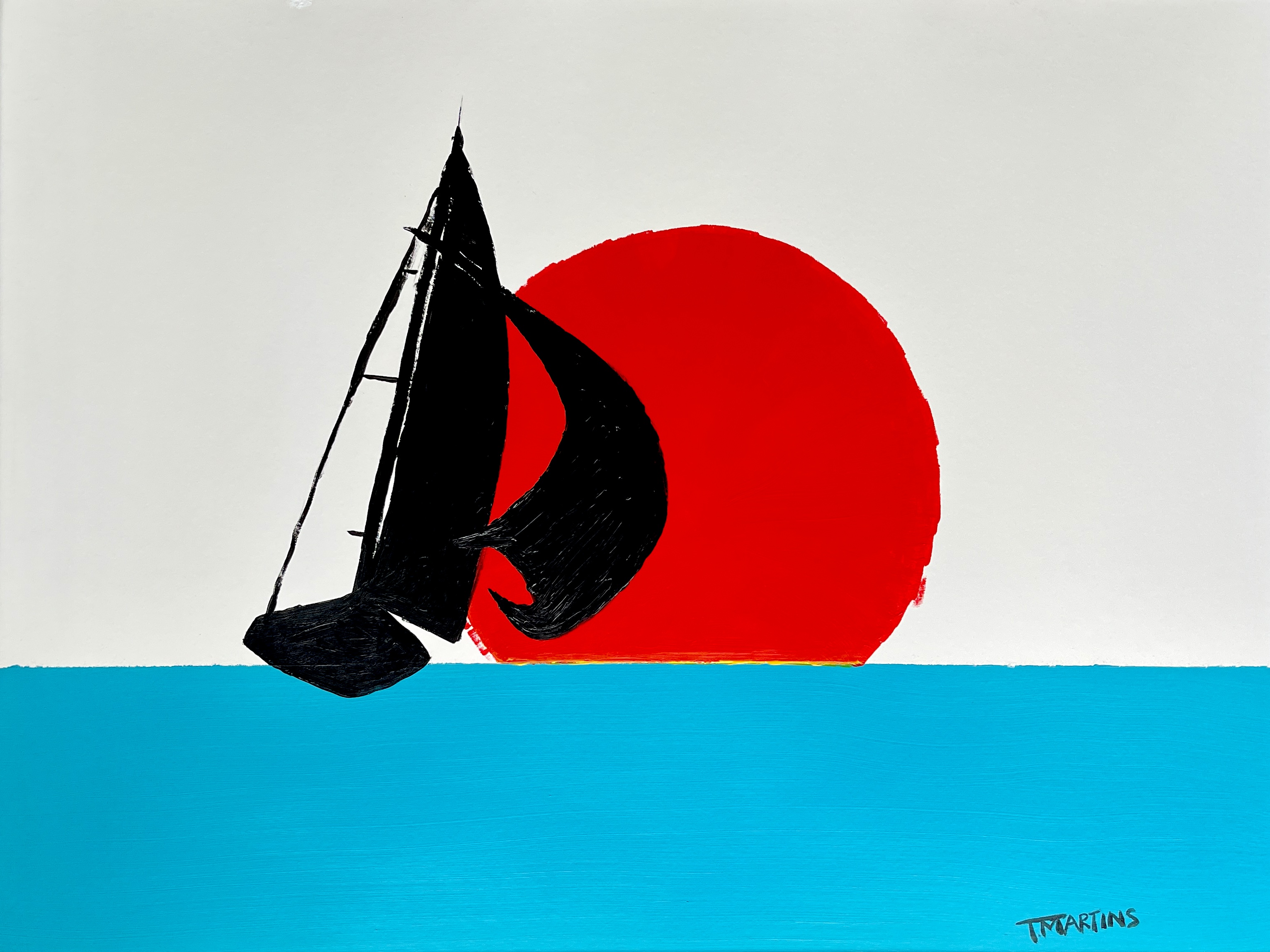 Sailboat 2 painting by Tamassia Martins